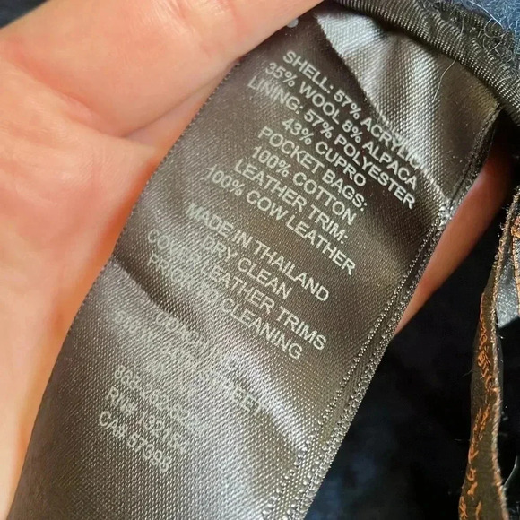 Coach New York blue black plaid wool alpaca cape belted belt hooded  hood jacket - Picture 10 of 11